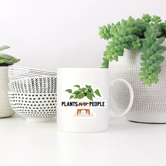 Plants over people vinyl sticker