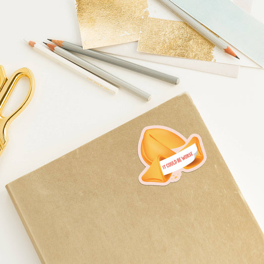 Fortune cookie vinyl sticker