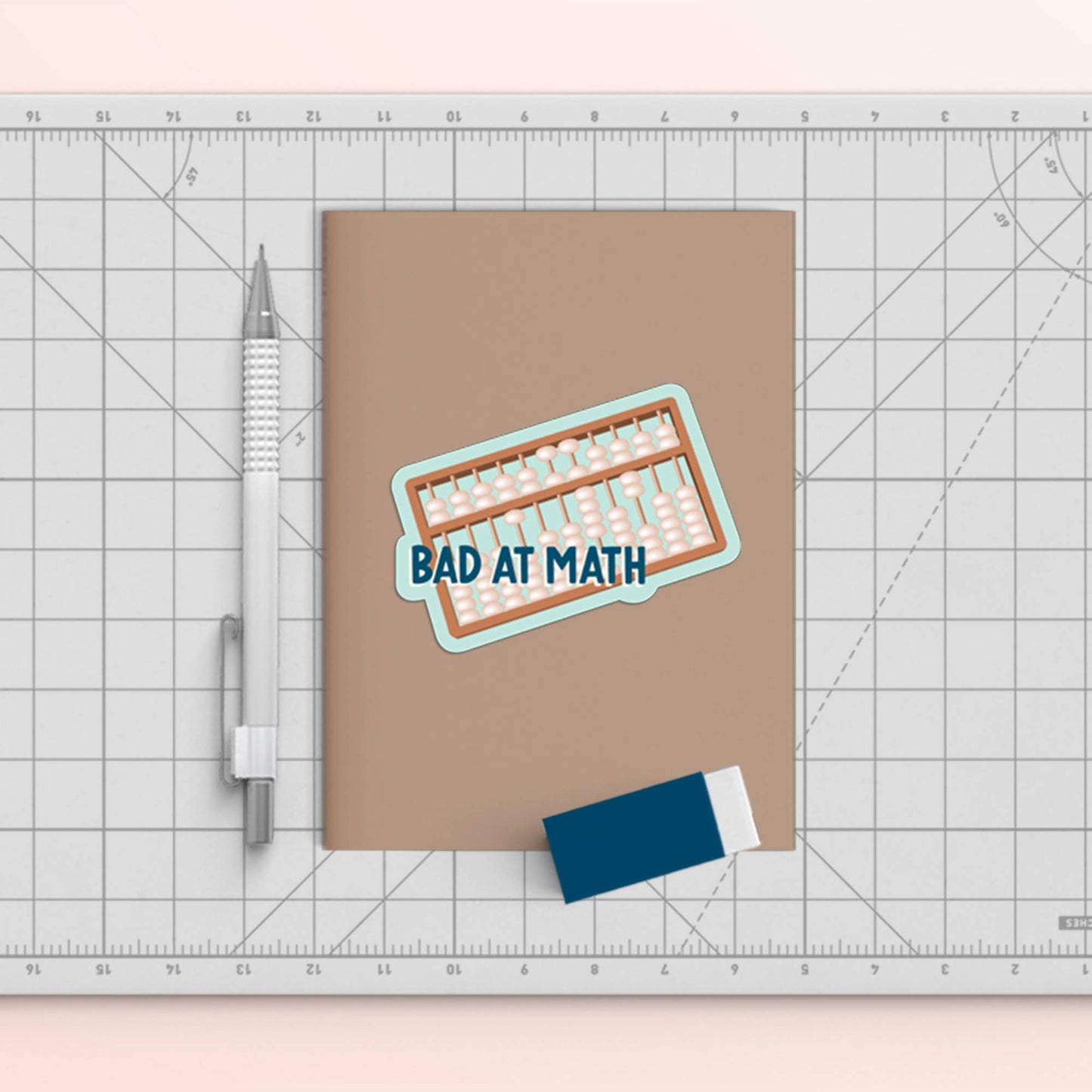 Bad at math vinyl sticker
