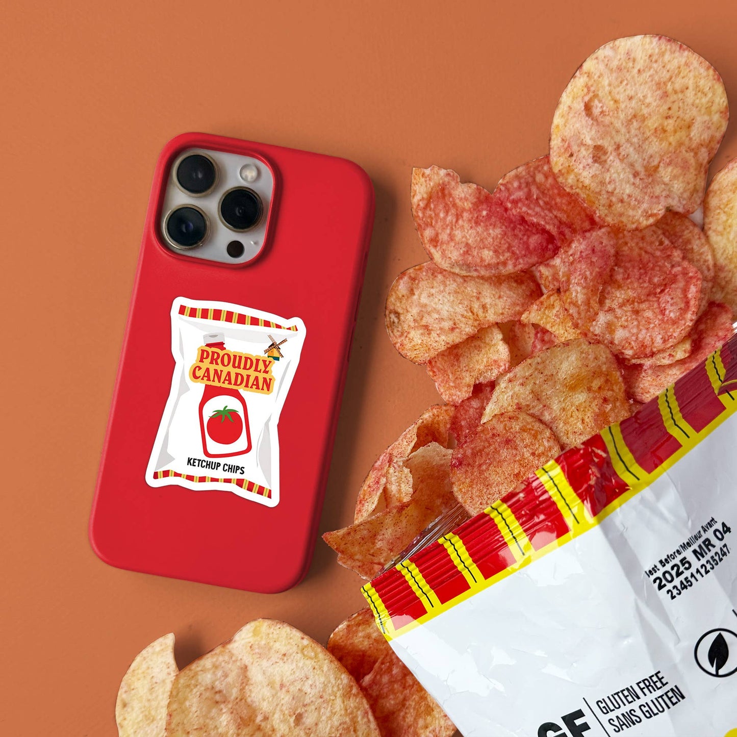 Ketchup chips vinyl sticker