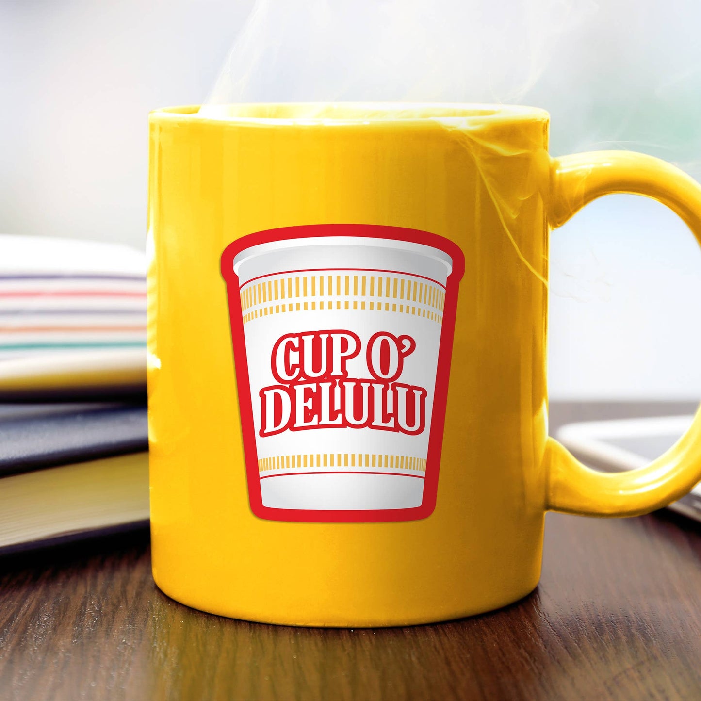 Cup o delulu vinyl sticker