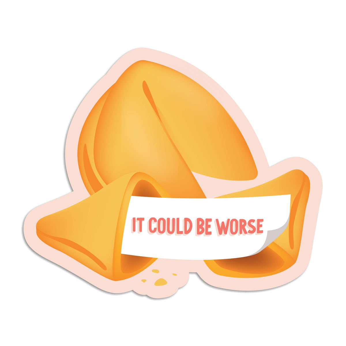 Fortune Sticker Fortune cookie vinyl sticker – So Normal Clothing