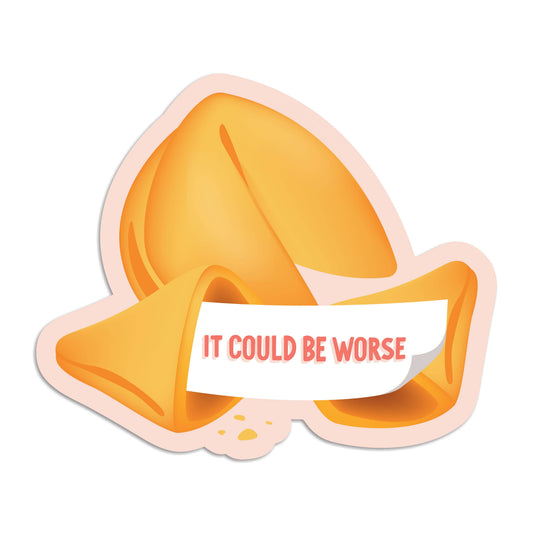 Fortune cookie vinyl sticker