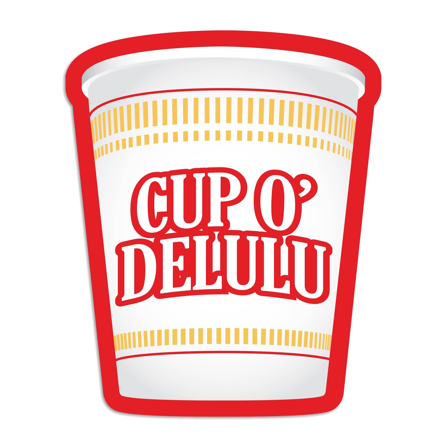 Cup o delulu vinyl sticker