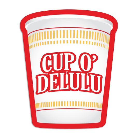 Cup o delulu vinyl sticker