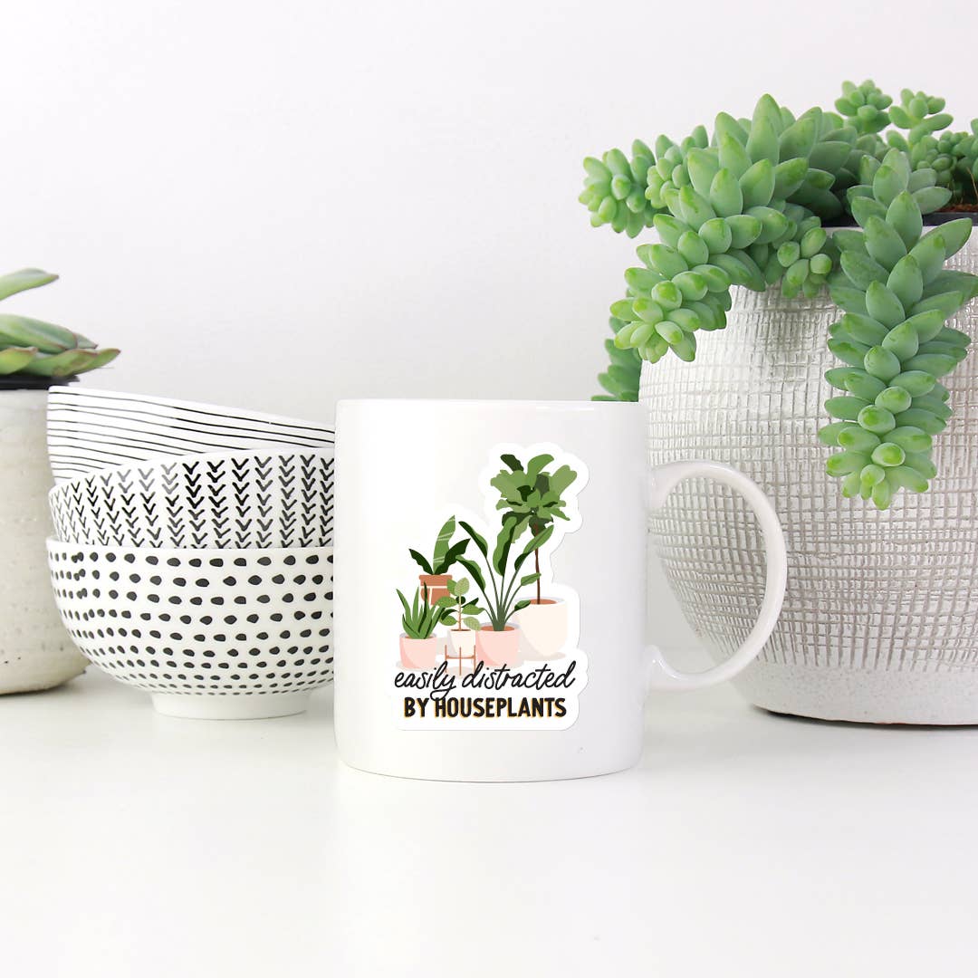 Easily distracted plants vinyl sticker