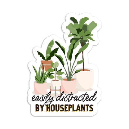 Easily distracted plants vinyl sticker