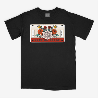 Floral Plate Short Sleeve T-shirt - So Normal Clothing