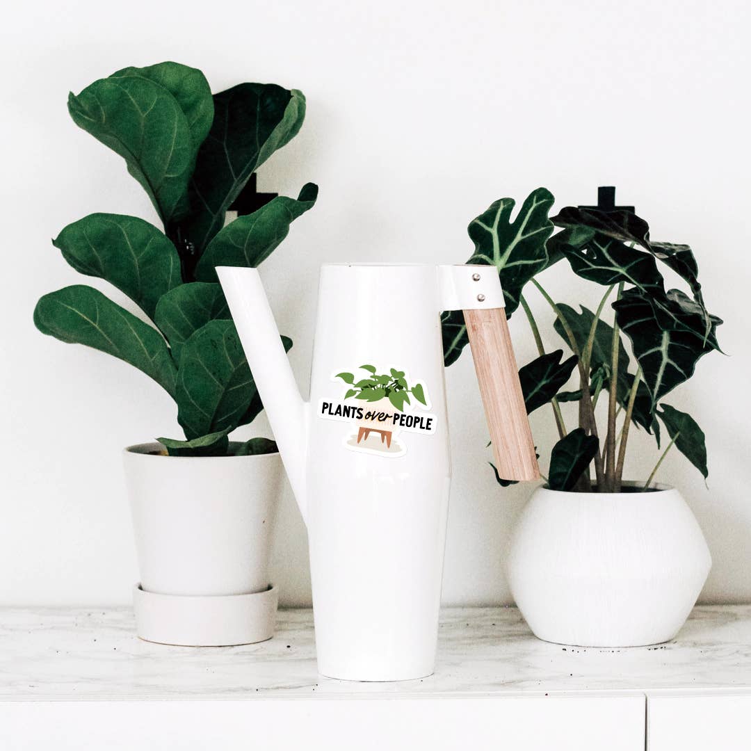 Plants over people vinyl sticker
