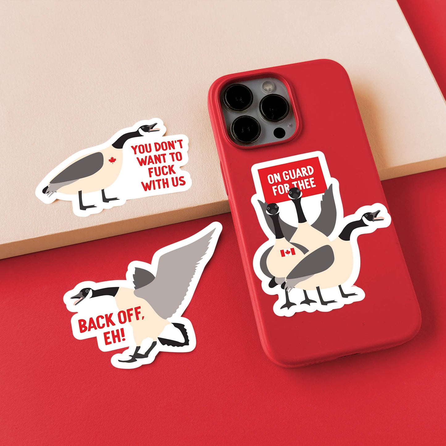 Don't fuck with us Canada goose vinyl sticker