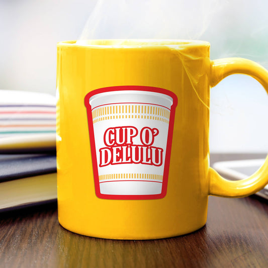 Cup o delulu vinyl sticker