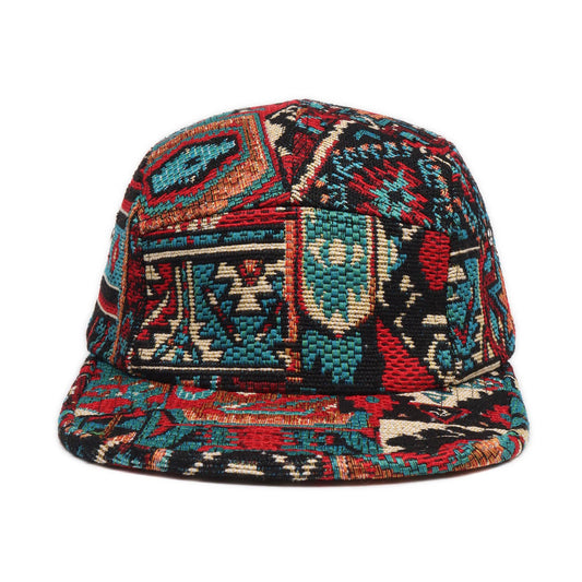 Chenille Tapestry 5 Panel Hat | Vintage Pattern Camp Cap | HatPhile